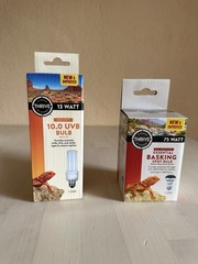Zilla Heat Mat Small + Thrive Deep Dome Lamps x2, 10.0 UVB, 75W Basking