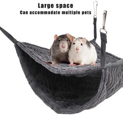 Large Ferret Hammock, Hanging Tunnel Bed for Cage Fit Rats Chinchilla – Grey