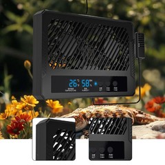 Fan for Reptile Enclosure Thermometer Hygrometer Digital with High Temp Alarm