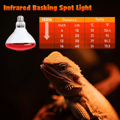Heat Lamp Bulbs for Chickens, 150W Infrared Heat Lamp 1 Pack, Red Heat Lamp Bulb