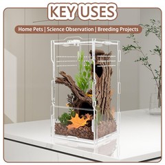 8x4x4 Inch Vertical Acrylic Jumping Spider Tarantula Enclosure Terrarium