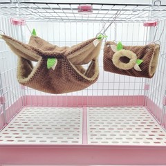 Small Animal Hammock, Hamster Hanging Bunkbed Hammock & Tunnel Warm Bed House…
