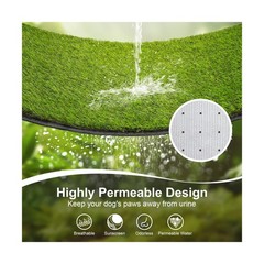 Dog Grass Pad with Tray,40”X27.5”Large Artificial Turf Grass Potty,XL Reusa…