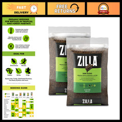 Reptile Terrarium Bedding Substrate Bark Blend, 24 Quart, 2 Pack for Snakes & Li