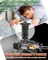 Automatic Reptile Misting System with Timer & 6 Adjustable Nozzles for Terrarium