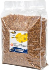 RANZ 2LBS Non-GMO Dried Mealworms for Chickens, High 2 Pound (Pack of 1)
