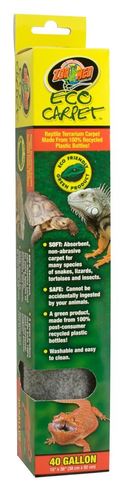 Zoo Med Liner Cage Eco Carpet Soft Absorbent Non Abrasive Washable 15×36 40 gal