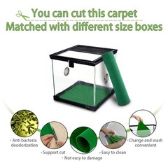 Reptile Carpet 39.4 X 19.7 Terrarium Bedding for Bearded Dragon Lizard
