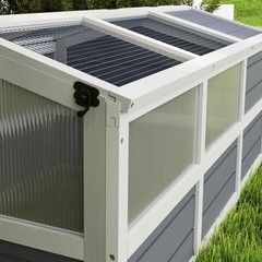 Wooden Tortoise Habitat Outdoor w/ Bottomless, Doors, PC Sun Panel Windows