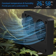 Fan for Reptile Enclosure Thermometer Hygrometer Digital with High Temp Alarm