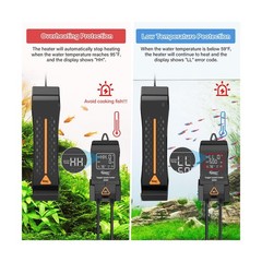 hygger Aquarium Heater 300W 500W 800W 1000W 1200W, Large Adjustable Fish Tank…