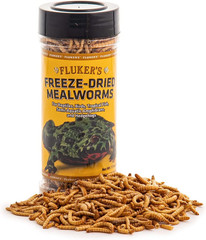 Freeze Dried Insects, Nutrient, Packed Mealworms, Ideal for Lizards, Reptiles, B