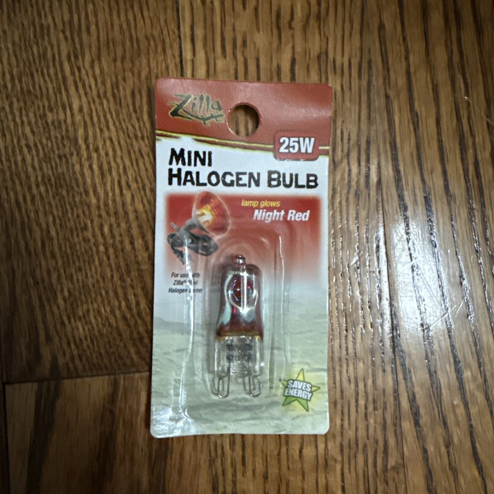 Zilla Mini Halogen Lamp Reptile Bulb 25watt Night Red