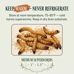Medium Superworms 1-1.5 inch Live Feeder Insects | FREE SHIPPING & Live Arrival