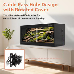 50 Gallon PVC Reptile Enclosure, 36″X18″X18″ Terrarium/Tank with Heavy-Duty Scr