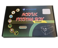 BETAZOOER Reptile Terrarium Breeding Tank Acrylic Reptile Feeding Box with Tempe