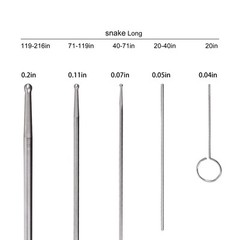 Snake Probe Kit 6 Pieces Round Ball Tip Professional Reptiles Snake Sexing Ki…