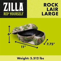 Large Rock Lair Hide: Aids Shedding, Retains Humidity, Natural