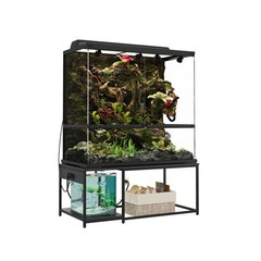 120 Gallon Reptile Tank Stand – 48″x24″ Terrarium Stand for Stacked 4x2x2