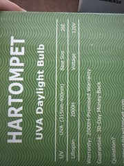 Hartompet UVA Daylight Basking Bulbs For Reptiles New In Box