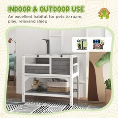 Indoor Tortoise Habitat w/ Storage Shelf – Weather-Protected Tortoise Enclosure