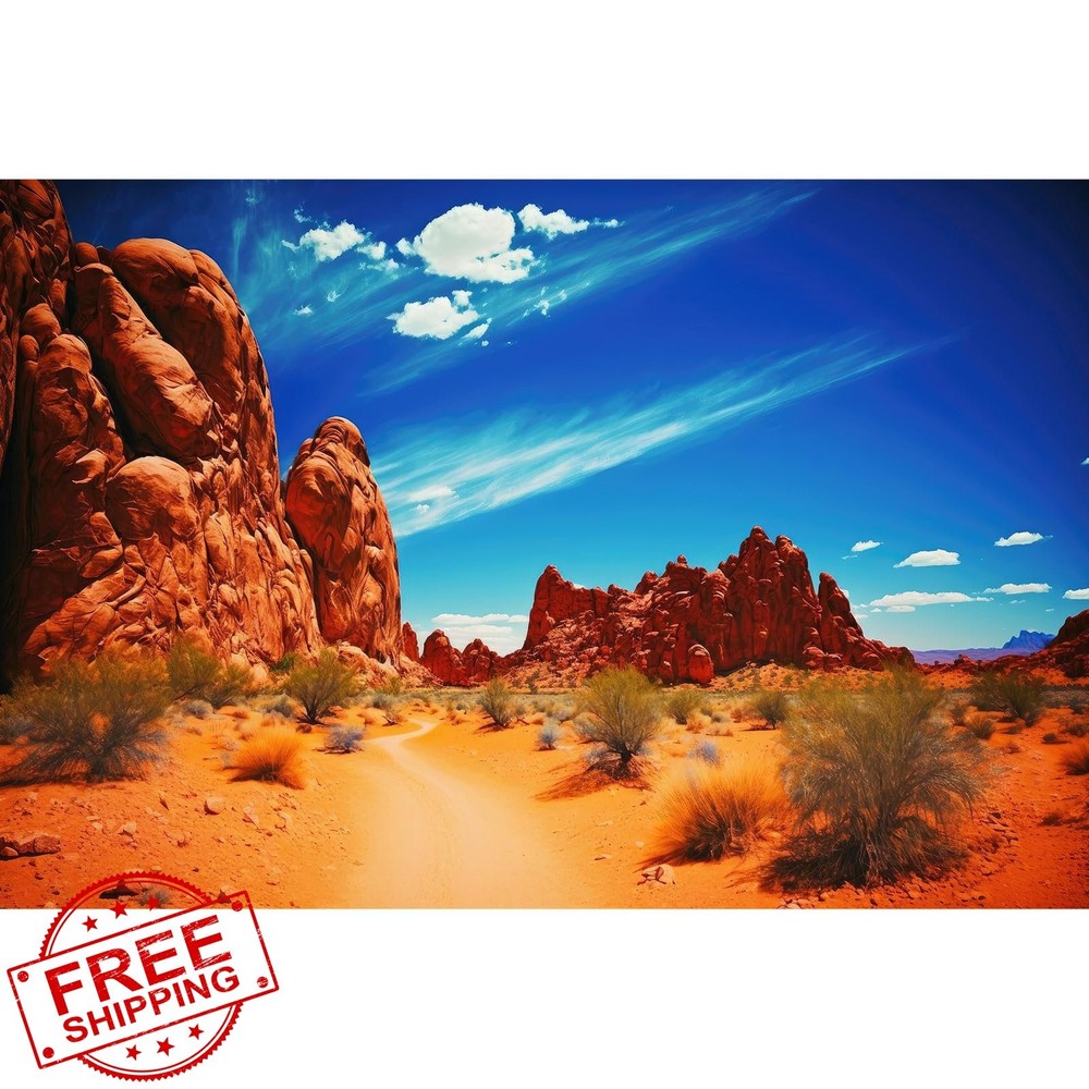 Riivvdise Desert Reptile Tank Background 48×24 Rock Red