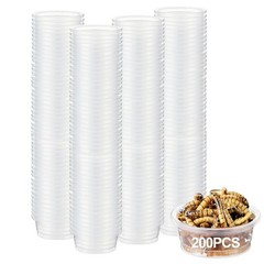 200 pcs 0.5oz Crested Gecko Food and Water Feeding Cups | Reptile Feeder Bowl…