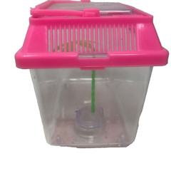Terrarium Habitat Small Fish Tank Turtle Tank Living Tank Portable House Pink
