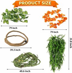 Reptile Vines Plants for Terrarium Flexible Vines Jungle Climbing Branch