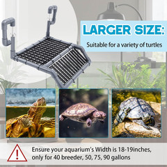 Adjustable Extra Large Turtle Basking Platform, 18-19″ Wider Hanging Dock, Baski