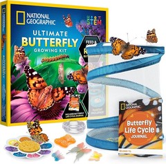 National Geographic Ultimate Butterfly Growing Kit Habitat for 5 Caterpillars