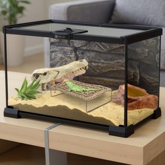 Bearded Dragon Hammock, Seagrass Reptile Basking Platform with Foldable Metal…