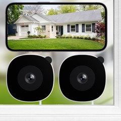 INFIYA 2K No Drill Window Camera-2 Pack 2.4Ghz & 5Ghz WiFi Dome Cameras for H…