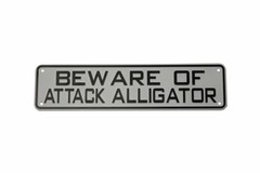 Beware of Attack Alligator Sign Bearded Dragon Crested Gecko Reptile Lizard S…