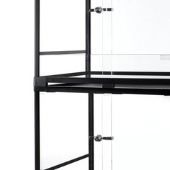 34 Gallon Reptile Tank Tempered Reptile Terrarium Habitat Double Sliding Door