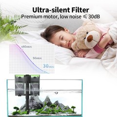 Aquarium Filter- 4 in 1 Double Waterfall U-V Fish Tank Filter for Green Water…