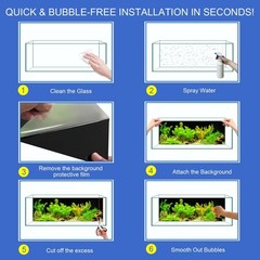 Aquarium Background & Fish Tank Background – Ultra HD Static Cling, Tape-F
