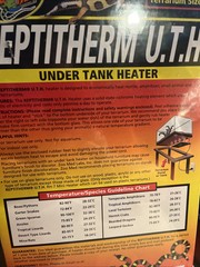 Reptitherm Under Tank Heater Pad 10-20 Gallon Reptile Terrarium RH-40 NEW SEALED
