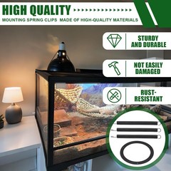 Mounting Spring Clips for Reptile Habitat Lighting Domes, Fits most reptile l…