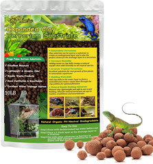 10LBS Expanded Clay Balls Terrarium Substrate for Reptiles – 100% Organic Lightw