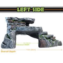Reptile Hide & Cave Hideout Rainforest Series – Reptile Ledge Hide, Basking R…
