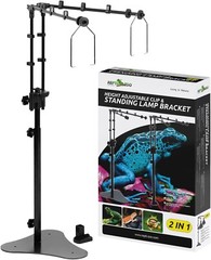 Reptile Dual Lamp Stand Adjustable Light Holder Lamp Hanging Bracket Metal Suppo