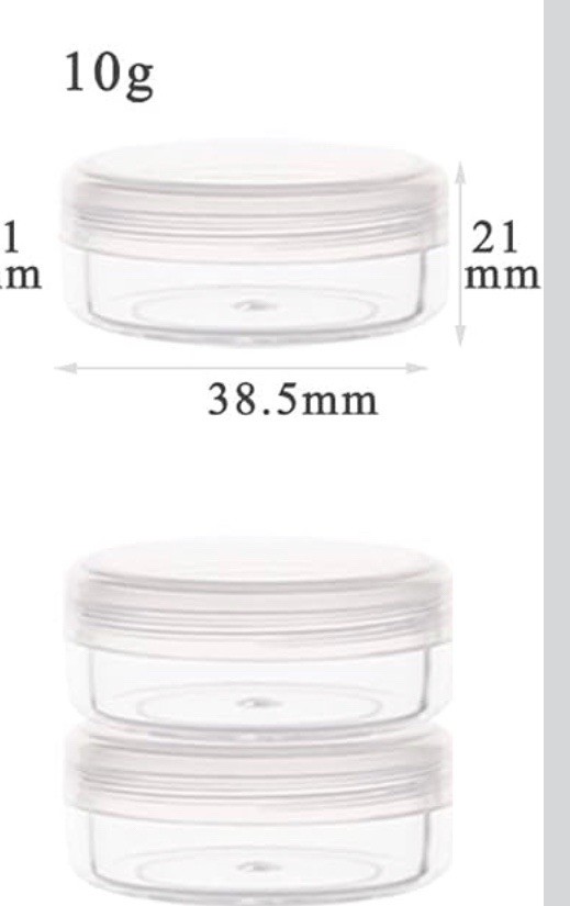 10 Gram Gecko Reptile Feeding Containers Plastic with Lids (Pink Or Blue)