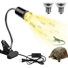 Reptile Heat Lamp, UVA UVB Turtle Basking Light with 50W Heating Lightbulb an…