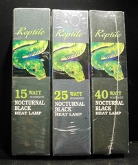 Reptile Nocturnal Black Heat Lamp 15w 25w 40w