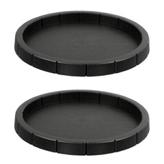 2PCS Reptile Shallow Water Dish Plate Tortoise Food Feeding Bowl Small Pet Gift