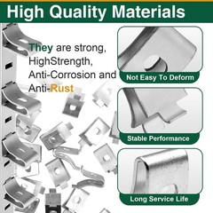 Mrdilla 15Pcs Metal Cabinet Shelf Clips, Adjustable Shelf Brackets for Kitche…