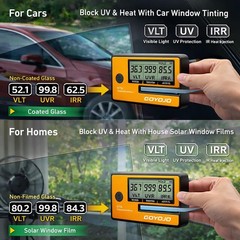 Labs Tint Meter Works on Side Windows, Digital Tint Solar Film Car Transmissi…