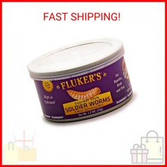 Fluker’s Gourmet Canned Food for Reptiles, Fish, Birds and Small Animals, Soldie