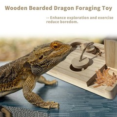 Bearded Dragon Feeder Puzzle, Wooden Lizard Feeding , Reptile Interactive Enr…